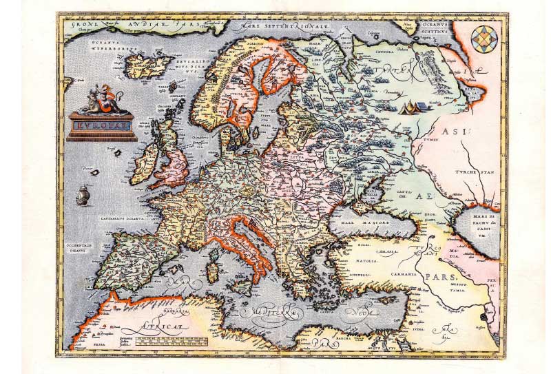 Ortelius, Abraham, , 1527-1598. 
Evropae / Ab. Ortelius. - Antverpiae : apud Christophorum Plantinum, 1584. Ortelius, Abraham, , 1527-1598. Evropae / Ab. Ortelius. - Antverpiae : apud Christophorum Plantinum, 1584.