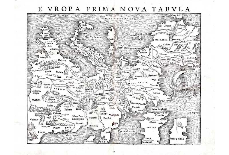 Münster, Sebastian, 1489-1552. 
Evropa prima nova tabvla / S. Münster. - Ваsileæ : apud Henricum Petrum, 1540. Münster, Sebastian, 1489-1552. Evropa prima nova tabvla / S. Münster. - Ваsileæ : apud Henricum Petrum, 1540.